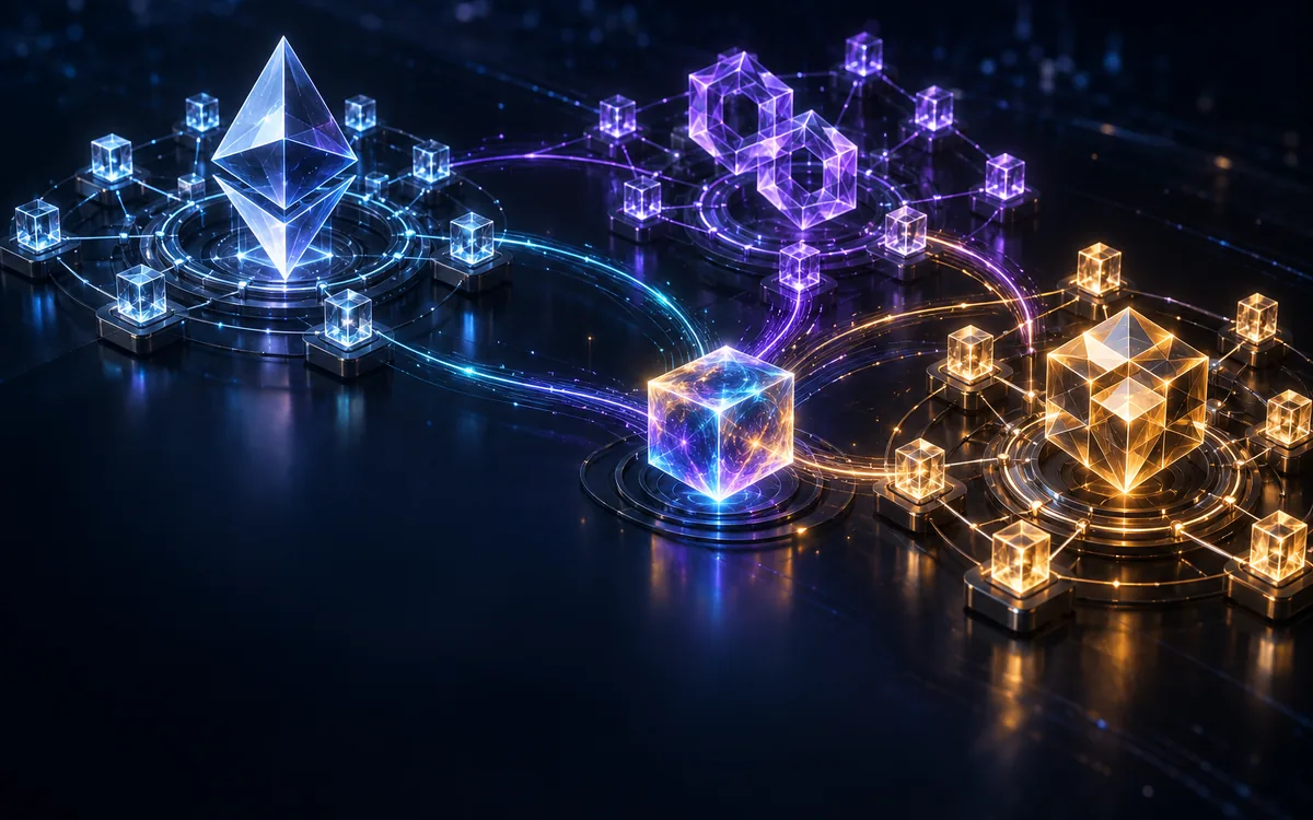 Criptovalute e blockchain — illustrazione originale